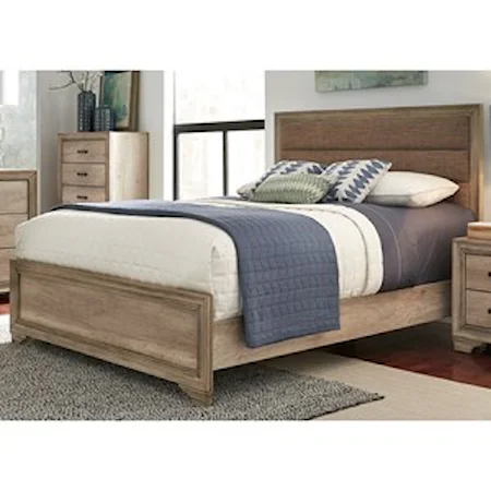 Queen Upholstered Panel Bed